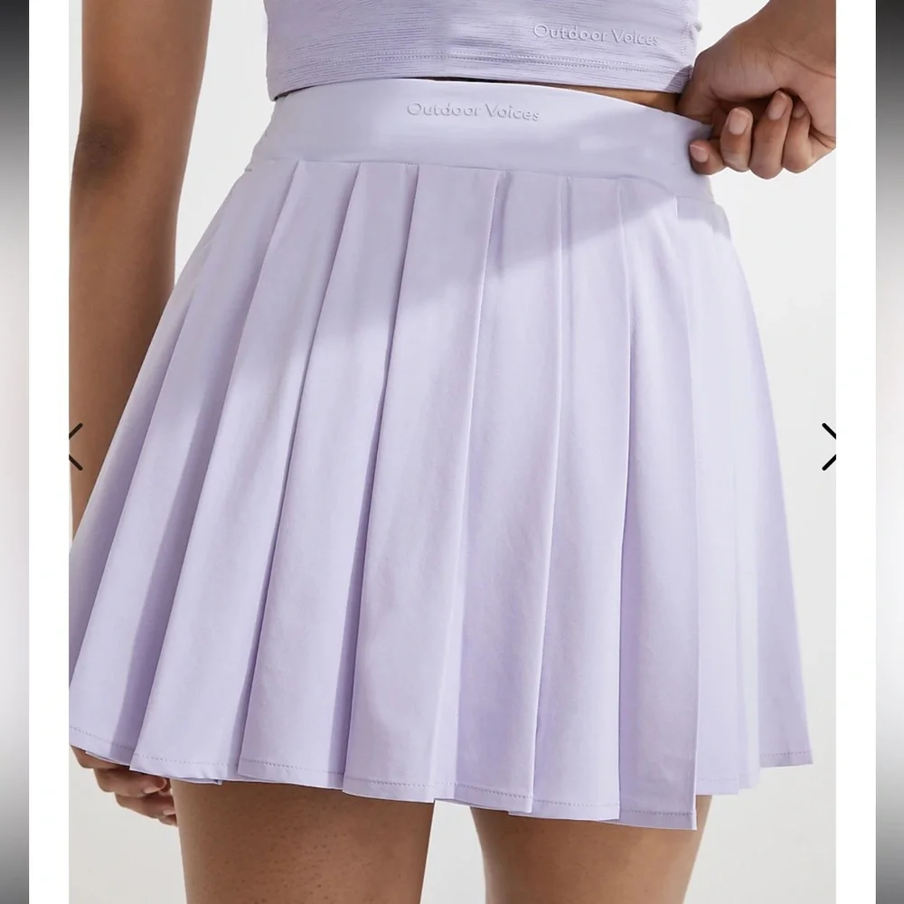Outdoor Voices Lavender Ace 4" Pleated Mini Skort - Picture 3 of 10